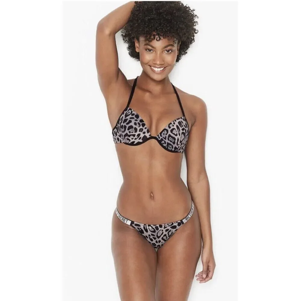 Victoria's Secret Shine Bikini 36B / M Moody Leopard -  Malibu‎ / Escondido